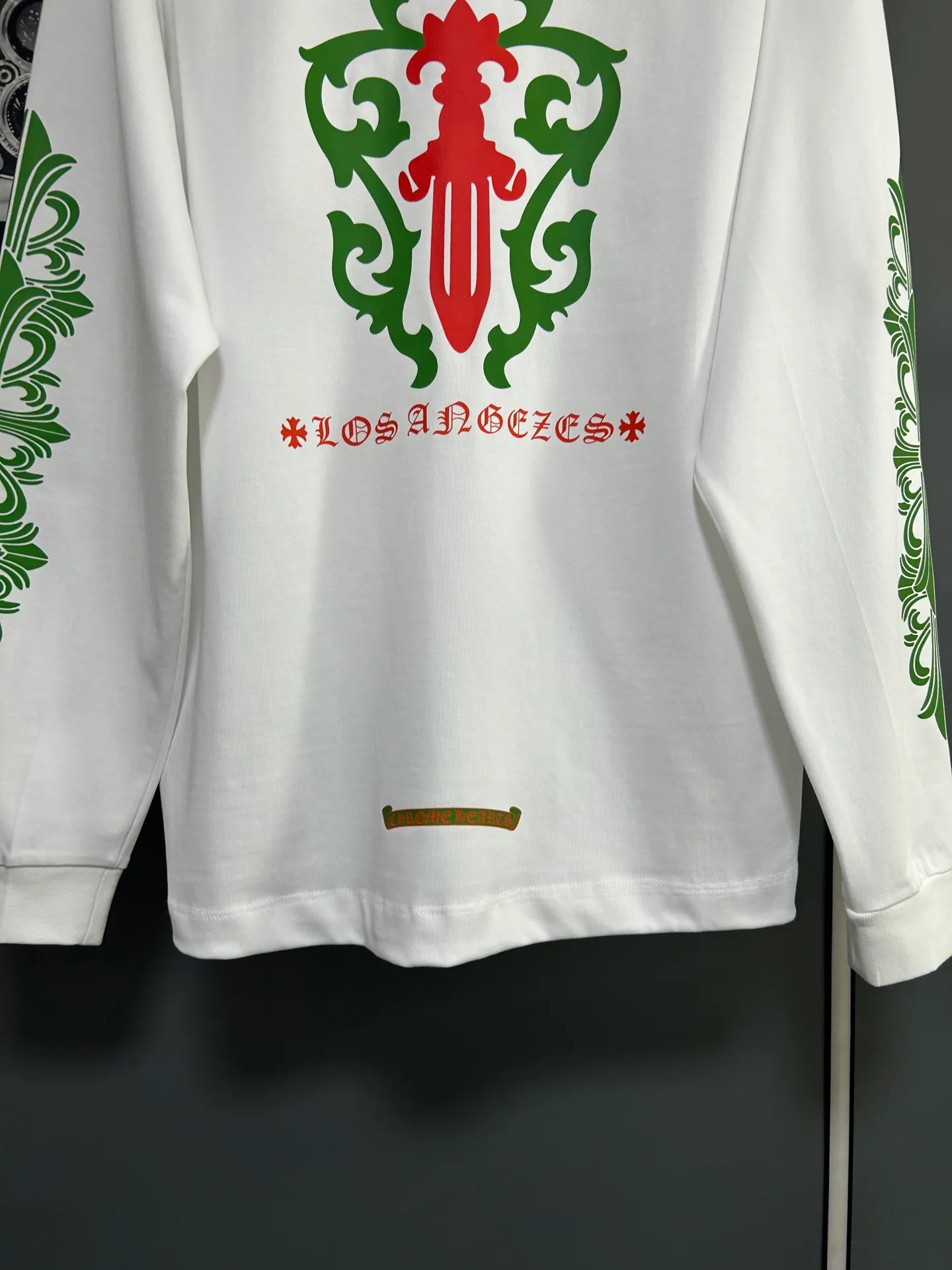 P230 2026 new (exclusive) Chrome Hearts autumn and winter limited edition heavyweight high-weight long-sleeved T-shirt, customized Dreamweaver Yayun ribbed cotton designer concept style Fabric: Heavy 380g Size: S M L XL Color: White